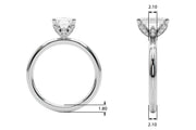 Lustrous Sidestone Emerald Diamond Engagement Ring in 10K/14K gold and platinum with certified lab-grown or natural diamonds