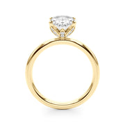 Regal Sidestone Oval Diamond Engagement Ring â€” 10K/14K Gold & Platinum