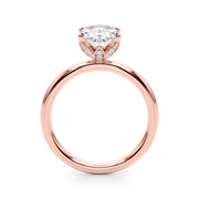 Regal Sidestone Oval Diamond Engagement Ring â€” 10K/14K Gold & Platinum