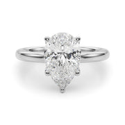 Eternal Sidestone Pear Diamond Engagement Ring â€” 10K/14K Gold & Platinum