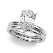 Eternal Sidestone Pear Diamond Engagement Ring â€” 10K/14K Gold & Platinum