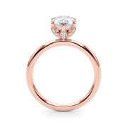 Eternal Sidestone Pear Diamond Engagement Ring â€” 10K/14K Gold & Platinum