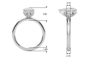 Eternal Sidestone Pear Diamond Engagement Ring â€” 10K/14K Gold & Platinum