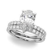 Radiant Sidestone Pear Diamond Engagement Ring â€” 10K/14K Gold & Platinum