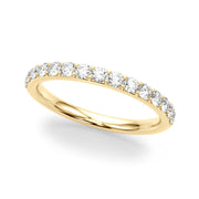 Shared Prong Wedding Half Eternity Ring in Gold & Platinum