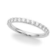 Shared Prong Wedding Half Eternity Ring in Gold & Platinum