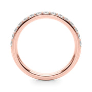 Shared Prong Wedding Half Eternity Ring in Gold & Platinum