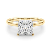 Celestial Sidestone Princess Diamond Engagement Ring in 10K/14K gold and platinum with certified lab-grown or natural diamonds