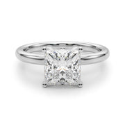 Celestial Sidestone Princess Diamond Engagement Ring in 10K/14K gold and platinum with certified lab-grown or natural diamonds