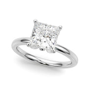 Celestial Sidestone Princess Diamond Engagement Ring in 10K/14K gold and platinum with certified lab-grown or natural diamonds