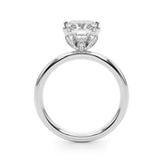 Celestial Sidestone Princess Diamond Engagement Ring in 10K/14K gold and platinum with certified lab-grown or natural diamonds
