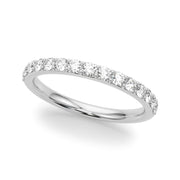 Shared Prong Wedding Half Eternity Ring in Gold & Platinum