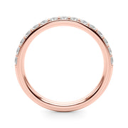 Shared Prong Wedding Half Eternity Ring in Gold & Platinum