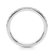 Shared Prong Wedding Half Eternity Ring in Gold & Platinum