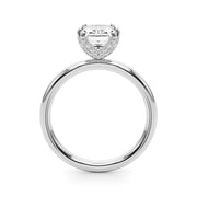 Dazzling Sidestone Emerald Diamond Engagement Ring in 10K/14K gold and platinum with certified lab-grown or natural diamonds
