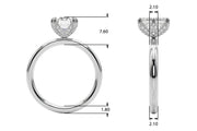 Dazzling Sidestone Emerald Diamond Engagement Ring in 10K/14K gold and platinum with certified lab-grown or natural diamonds