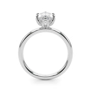 Enchanted Sidestone Marquise Diamond Engagement Ring in 10K/14K gold and platinum with certified lab-grown or natural diamonds