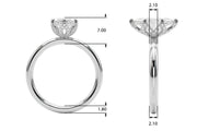 Enchanted Sidestone Marquise Diamond Engagement Ring in 10K/14K gold and platinum with certified lab-grown or natural diamonds