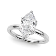 Enchanted Sidestone Marquise Diamond Engagement Ring in 10K/14K gold and platinum with certified lab-grown or natural diamonds