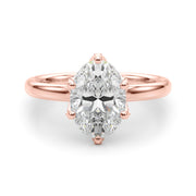 Devoted Sidestone Oval Diamond Engagement Ring in 10K/14K gold and platinum with certified lab-grown or natural diamonds