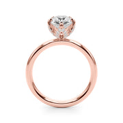 Resplendent Sidestone Pear Diamond Engagement Ring in 10K/14K gold and platinum with certified lab-grown or natural diamonds