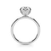 Resplendent Sidestone Pear Diamond Engagement Ring in 10K/14K gold and platinum with certified lab-grown or natural diamonds