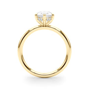 Iconic Sidestone Pear Diamond Engagement Ring â€” 10K/14K Gold & Platinum
