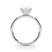 Iconic Sidestone Pear Diamond Engagement Ring â€” 10K/14K Gold & Platinum