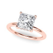 Heirloom Hidden Halo Ov Engagement Ring Princess Diamond Engagement Ring â€” 10K/14K Gold & Platinum