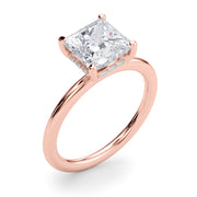 Heirloom Hidden Halo Ov Engagement Ring Princess Diamond Engagement Ring â€” 10K/14K Gold & Platinum