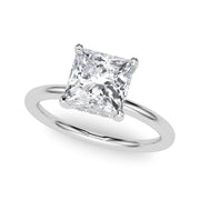 Heirloom Hidden Halo Ov Engagement Ring Princess Diamond Engagement Ring â€” 10K/14K Gold & Platinum