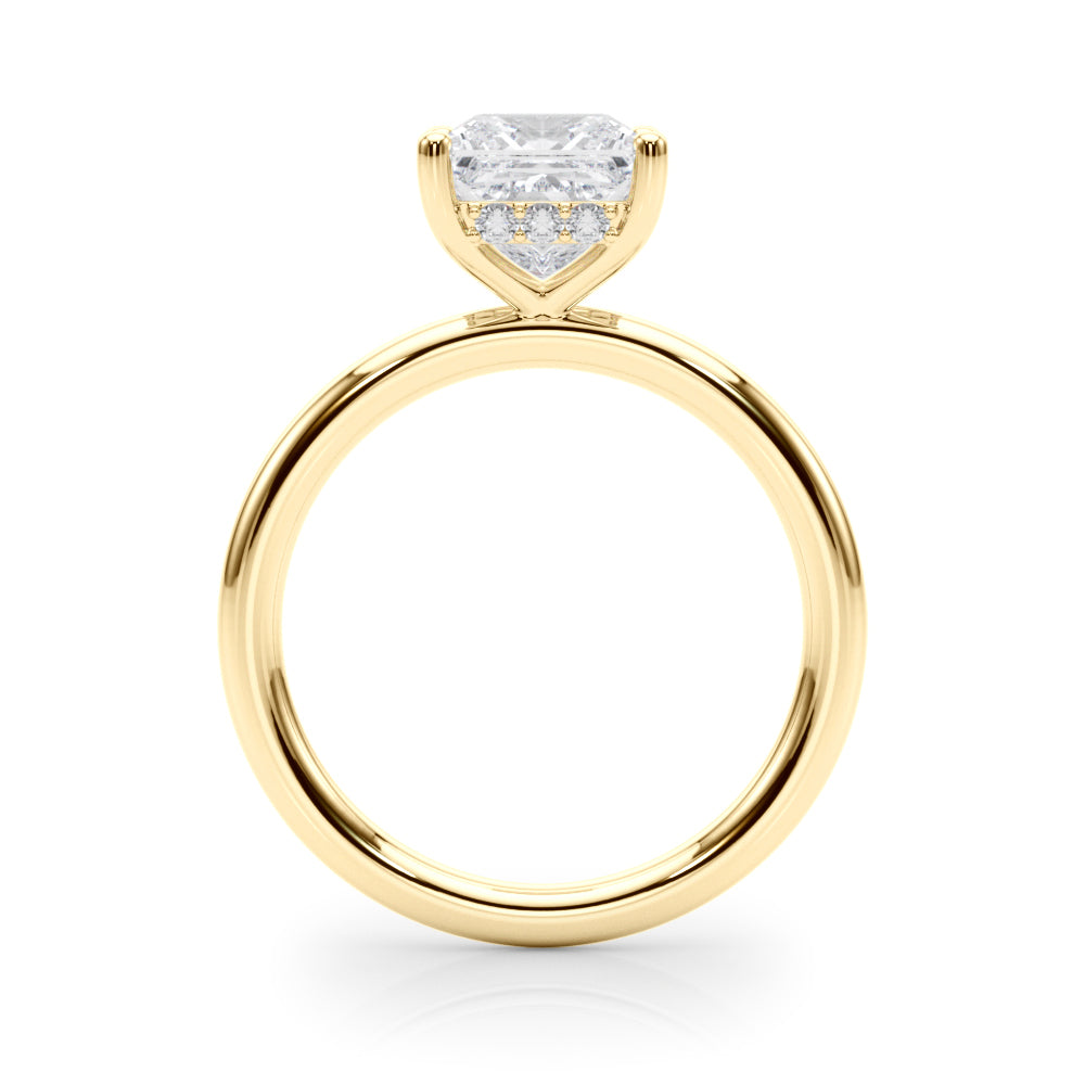 Heirloom Hidden Halo Ov Engagement Ring Princess Diamond Engagement Ring â€” 10K/14K Gold & Platinum