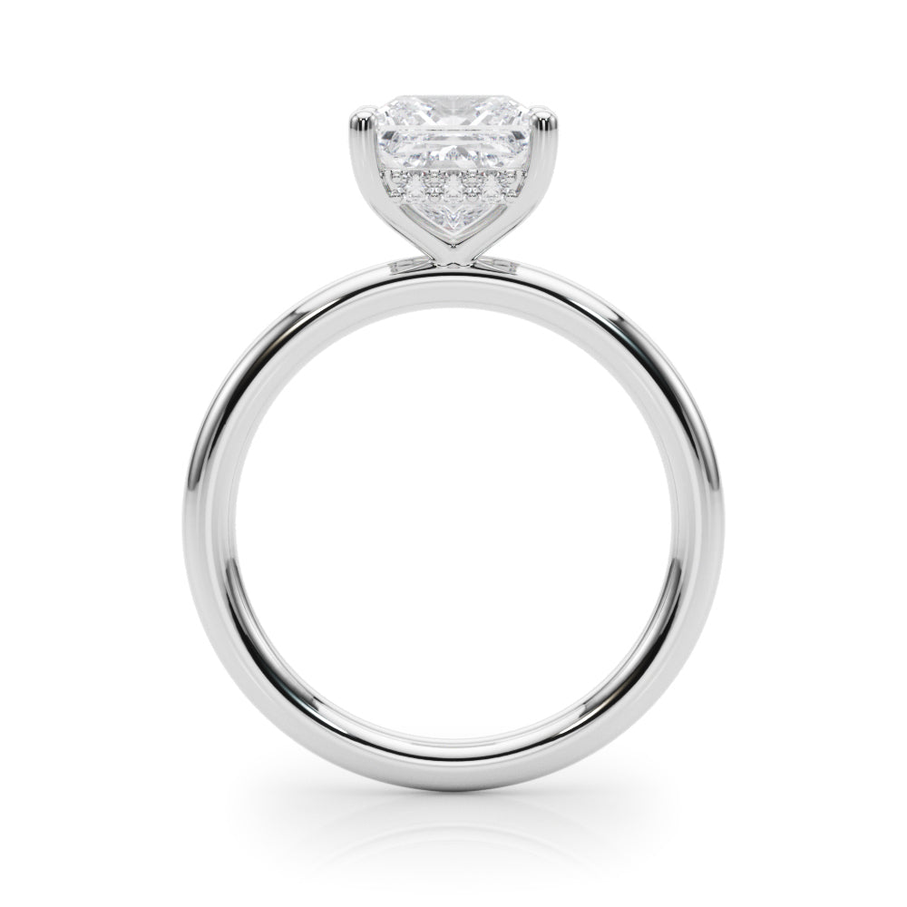 Heirloom Hidden Halo Ov Engagement Ring Princess Diamond Engagement Ring â€” 10K/14K Gold & Platinum