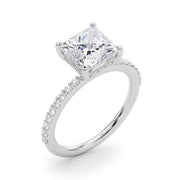 Signature Sidestone Princess Diamond Engagement Ring â€” 10K/14K Gold & Platinum