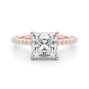 Signature Sidestone Princess Diamond Engagement Ring â€” 10K/14K Gold & Platinum