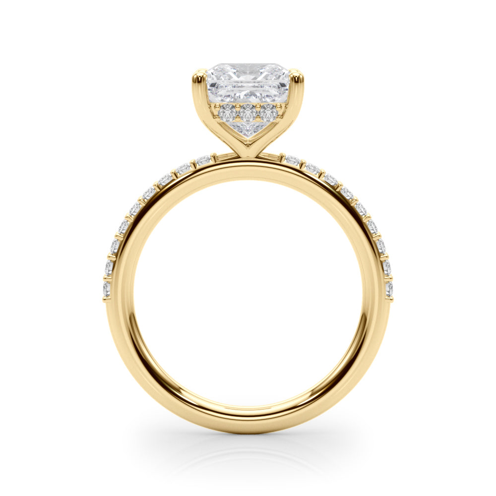 Signature Sidestone Princess Diamond Engagement Ring â€” 10K/14K Gold & Platinum
