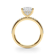 Signature Sidestone Princess Diamond Engagement Ring â€” 10K/14K Gold & Platinum
