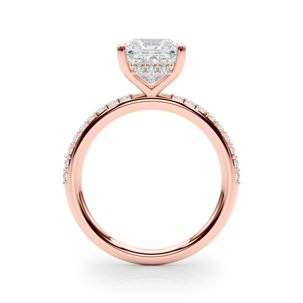 Signature Sidestone Princess Diamond Engagement Ring â€” 10K/14K Gold & Platinum