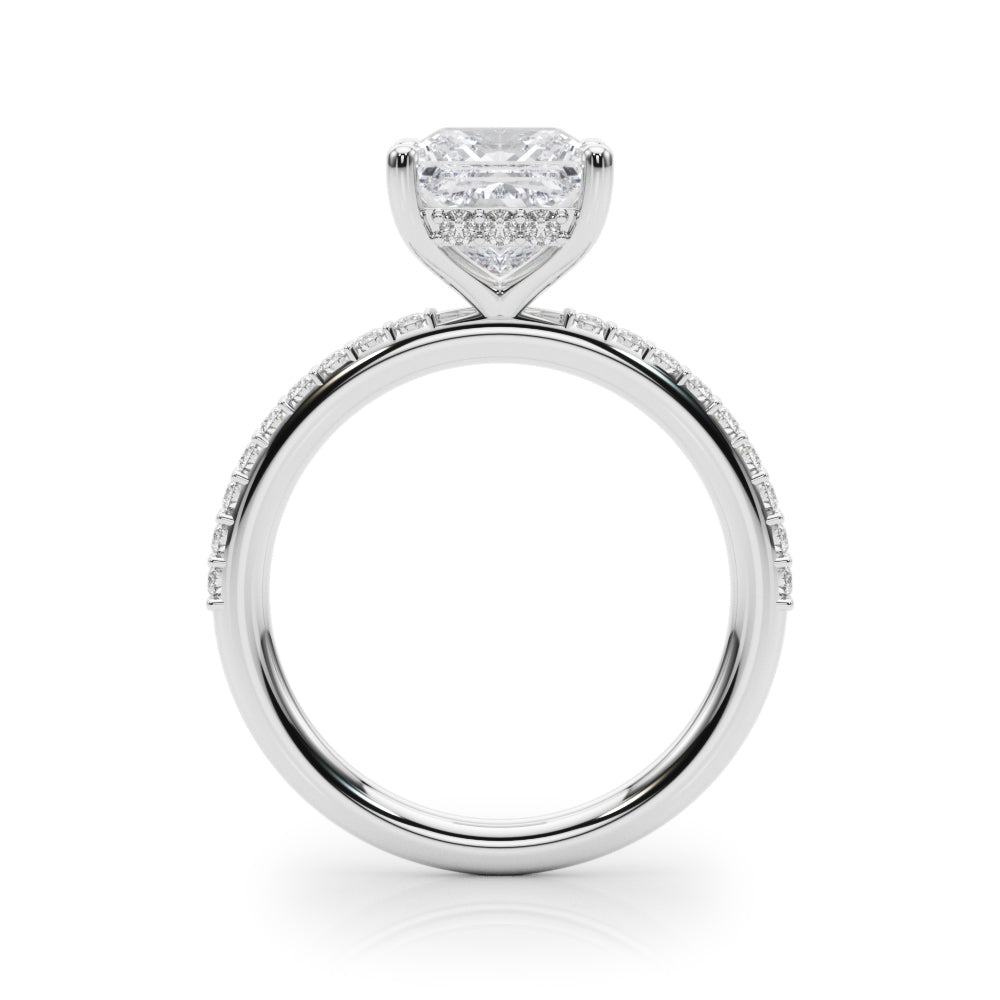 Signature Sidestone Princess Diamond Engagement Ring â€” 10K/14K Gold & Platinum