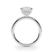 Signature Sidestone Princess Diamond Engagement Ring â€” 10K/14K Gold & Platinum