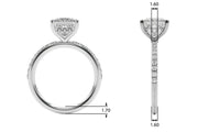 Signature Sidestone Princess Diamond Engagement Ring â€” 10K/14K Gold & Platinum