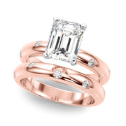 Lustrous Bands Straight Round Diamond Engagement Ring â€” 10K/14K Gold & Platinum