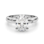 Lustrous Bands Straight Round Diamond Engagement Ring â€” 10K/14K Gold & Platinum
