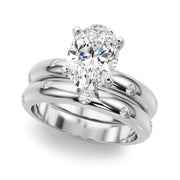 Lustrous Bands Straight Round Diamond Engagement Ring â€” 10K/14K Gold & Platinum