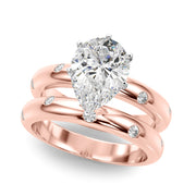 Lustrous Bands Straight Round Diamond Engagement Ring â€” 10K/14K Gold & Platinum