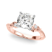 Graceful Center Engagement Ring Oval Diamond Engagement Ring â€” 10K/14K Gold & Platinum