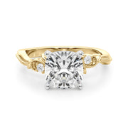 Graceful Center Engagement Ring Oval Diamond Engagement Ring â€” 10K/14K Gold & Platinum