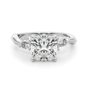Graceful Center Engagement Ring Oval Diamond Engagement Ring â€” 10K/14K Gold & Platinum