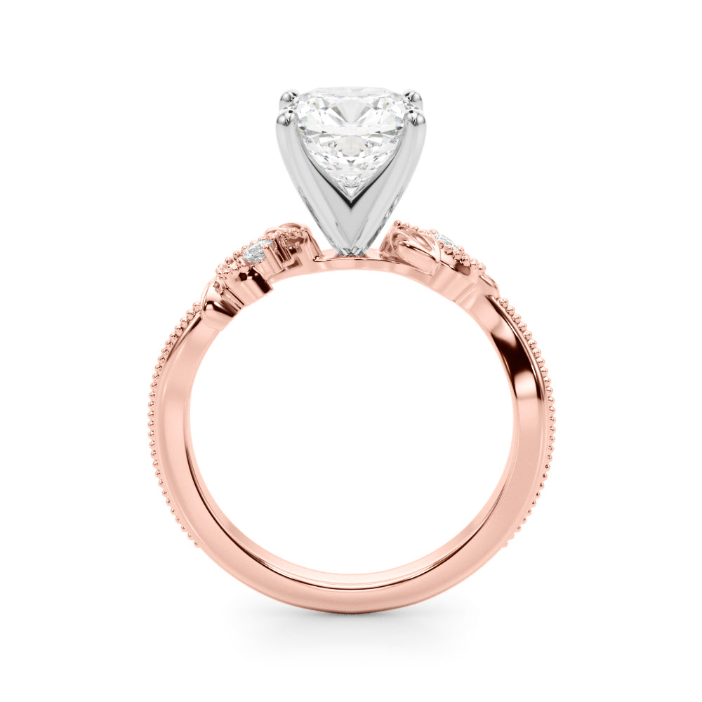 Graceful Center Engagement Ring Oval Diamond Engagement Ring â€” 10K/14K Gold & Platinum