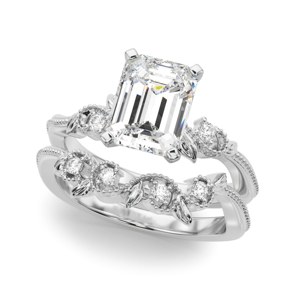 Graceful Center Engagement Ring Oval Diamond Engagement Ring â€” 10K/14K Gold & Platinum